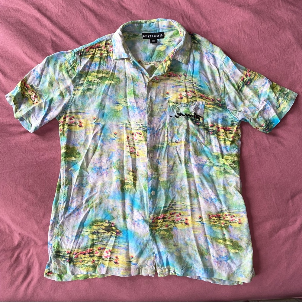 Monet Waterlilies Printed Button down